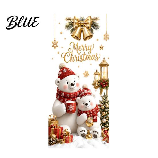 Seasonal Home Beautification Christmas Window Clings Cute Snowman Santa Penguin Reindeer Stickers for Waterproof PVC Decor Glass Reusable