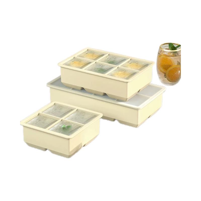 Large Silicone Ice Cube Tray with Lid - Food Grade, BPA Free