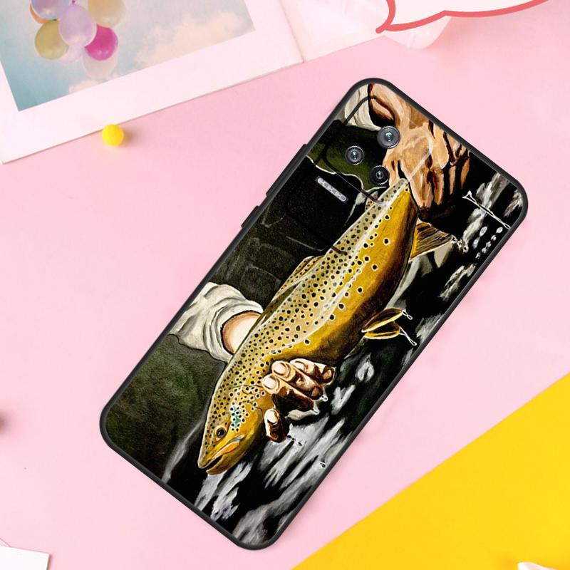 

Trout Fish Fishing Case For Xiaomi 13 14 Ultra 12 Lite 11T 12T 13T Pro POCO M6 Pro X6 X5 X3 F3 F5 M5s Cover POCO X3 NFC