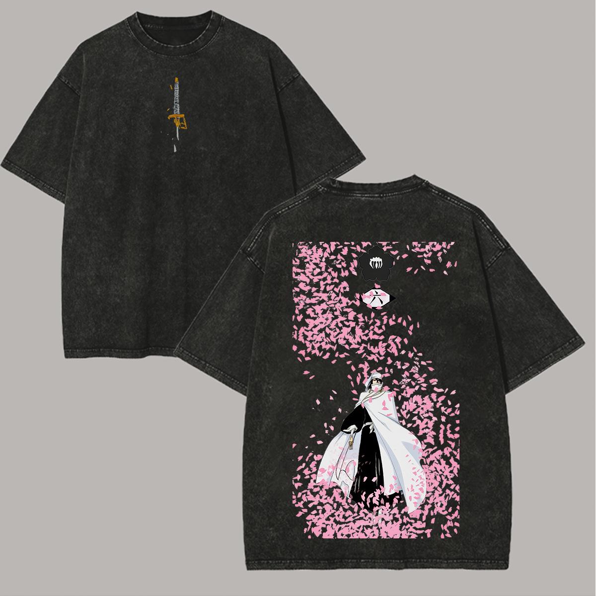 

ANIME Bleach FANDOMSBEST ANIME TSHIRTS Washed TShirt Oversized Unisex Washed Retro top Japanese hot Anime hot product Couples S