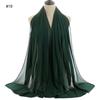Good Stitching Muslim Chiffon Hijabs for Women Solid Chiffon Shawl Scarf Head Wraps Foulard Femme Hijab Scarves Muslim Turban