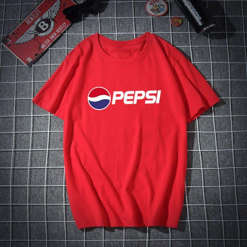 Reine Baumwolle Coca-Cola gemeinsame Geden-Kurzarm-T-Shirt Jugend Hong Kong Stil Marke ins Große Größe Männer und Frauen Paare vielseitig