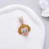 European-American Quirky Christmas V for Vendetta Clown Hip-Hop Pendant Necklace with Full Diamond Design