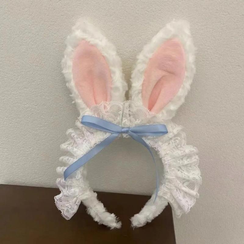 Lolita Cosplay Easter Headband Cute Cartoon Rabbit Ears Hairband for Festival Party Decorations Accessories
