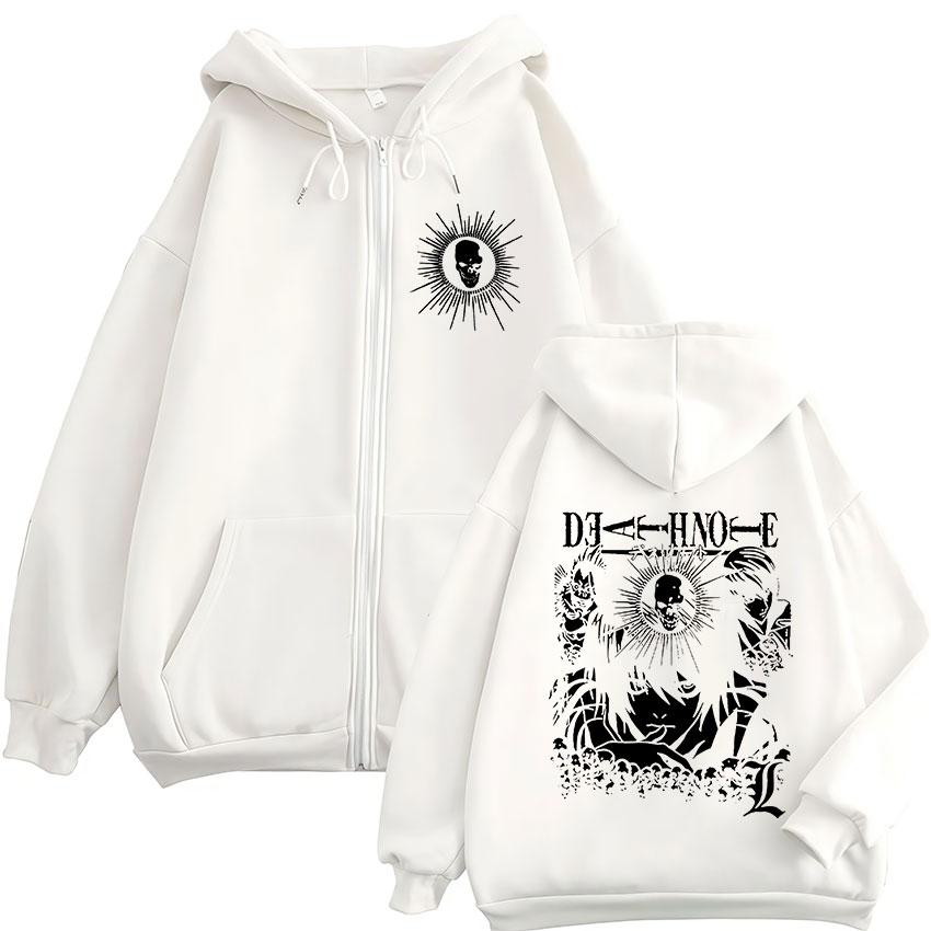 Anime Death Note Ryuk Yagami Light L·Lawliet Dragkedja Huvtröjor Herr Dam Kläder Mode Vardaglig Dragkedja Huvtröjor Jackor