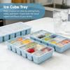 6 Grids Large Ice Cube Molds Silicone Freezer Tray with Lid Reusable Long Ice Stick Tray Easy Release Soup Freezer Mold Ice Cube 6