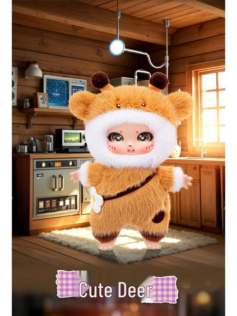 Trendy Enamel Doll Plush Toy Pendant - Cute Cartoon Animal Charm