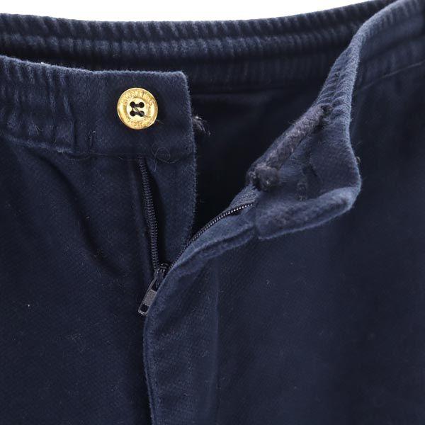 HUNTING WORLD Made In Italy Wide Pants 40 Navy Waist Rubber Women Used