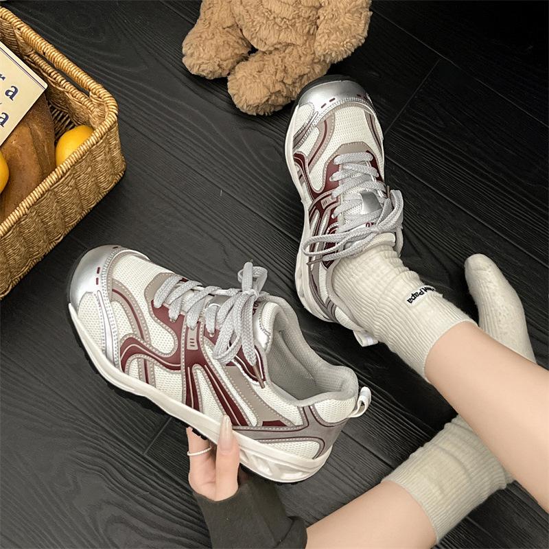 Retro Forrest Gump shoes women's casual shoes 2025 new autumn versatile comfortable lace-up heightening sports dad shoes women