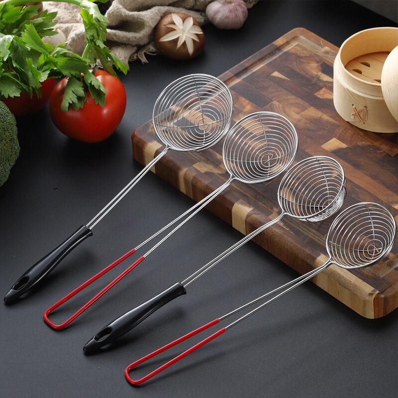 Stainless Steel Large Colander Kitchen Cooking Skimmer Ladle Pasta Food Strainer Spoon Kitchen Tools