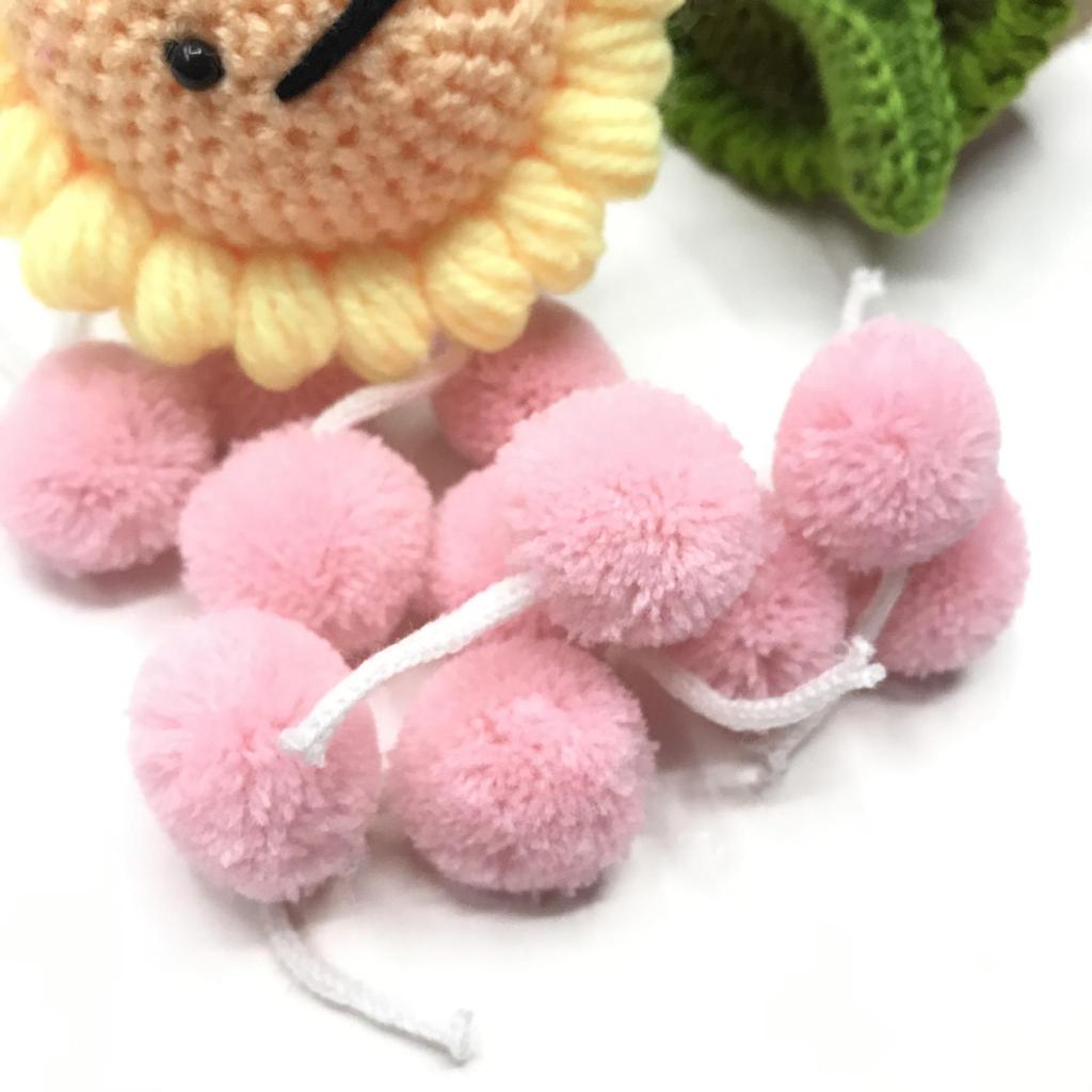 Cashmere Polyester Bayberry Ball Pendant – High Elasticity Handmade DIY Plush Hair Accessory