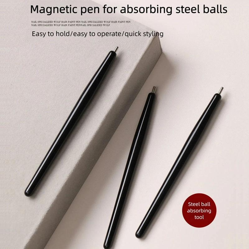 1/2/3pcs Cat Eye Nail Polish Magnet Suction Steel Ball Special Magnet Pen Strong Nail Magnet Round for Nails Tools CXB04