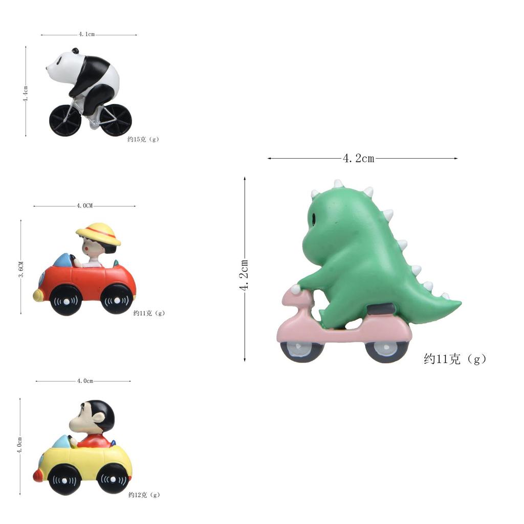 Panda Bicycle Resin Magnet Clip With Creative 3d Design For Refrigerator Decor And Gift Giving