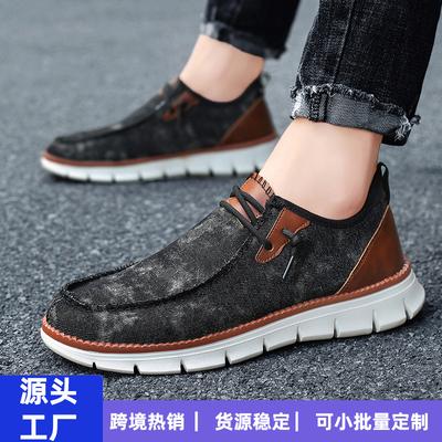 New Large Size Men's Shoes Dude Men's Loafers Casual Shoes Canvas Shoes Foreign Trade Foot Cover Lazy Breathable Shoes