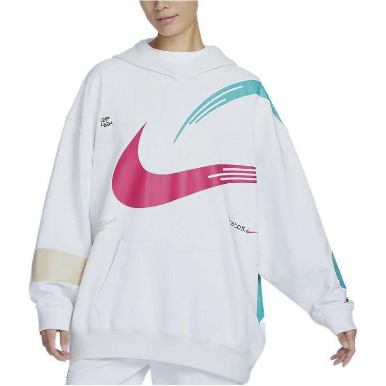 Nike Year Of The Rabbit CNY Series Sportswear Oversized Knit Hoodie Women Tops White FD4798-121