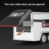 1:32 Miniature Pickup Trucks Cars Toy Miniature Model with Light Sound Pull Back RV Simulated Interior Caravan Collect Souvenirs
