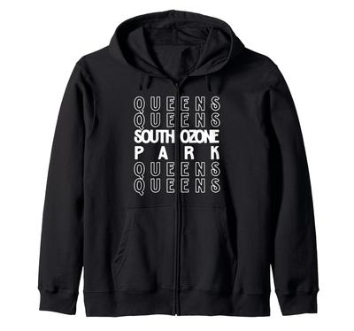 South Ozone Park, Queens, NYC. Unisex. Zip-up Hoodie.