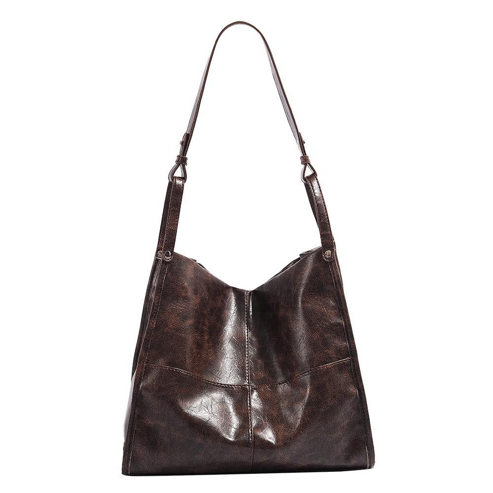 Women's Bag 2025 New Vintage Commuter Tote Bag, Niche Fashion Underarm Bag, Simple Versatile Shoulder Crossbody Bag
