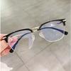 Korean Square Metal Frame Glasses for Women Men  Anti-Blue Light Eyewear Unisex Outdoor Street Eyeglasses