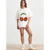 Oversized T Shirt Black Tomato Headphones Print Casual Wear for Women Summer Streetwear Fashion Trendy Graphic Tee