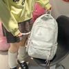 Butterfly Embroidery Backpack Casual Daily Bag Large Capacity School Bag for Students Commuters Minimalist Fashion Design with Tassel Details