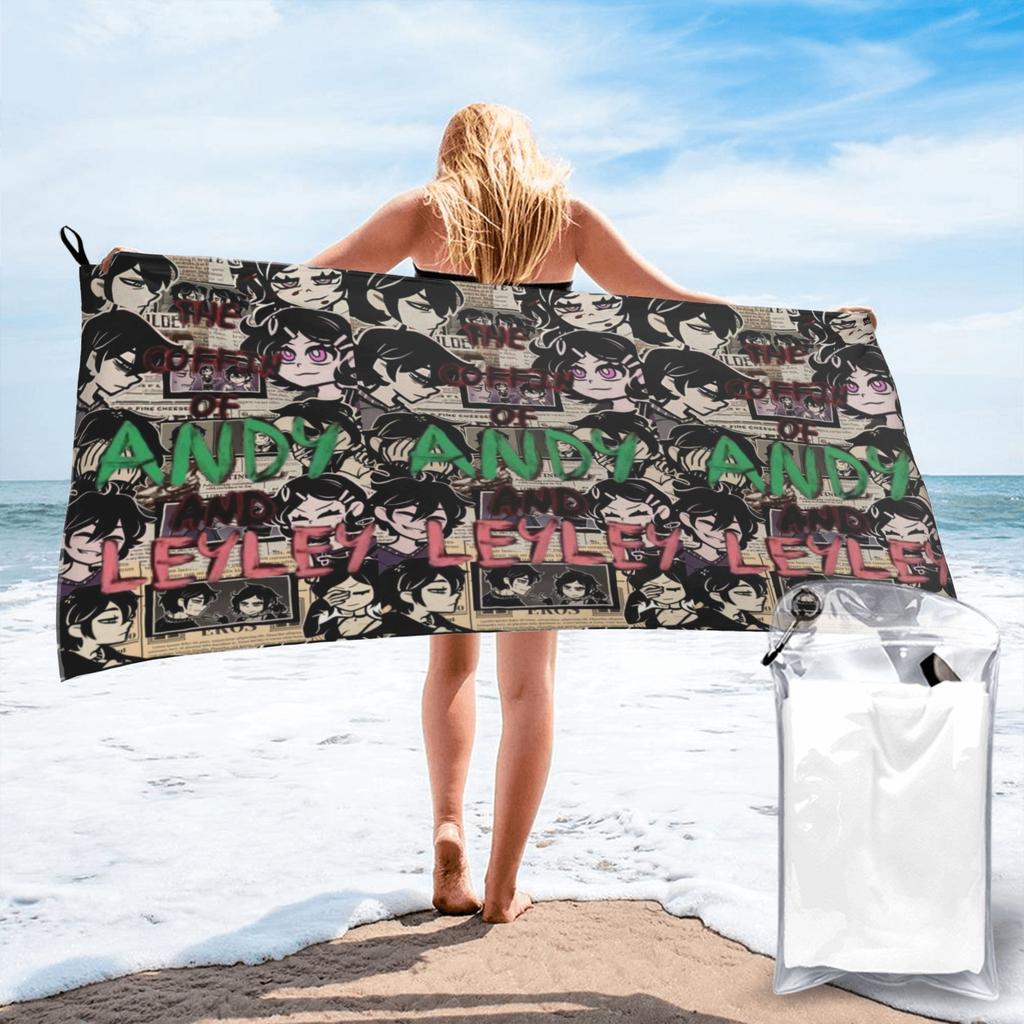 Ashley And Andrew The Coffin Of Andy And Leyley Beach Towel Soft Microfiber Quick Dry Absorbent Quick Towels For Swimming