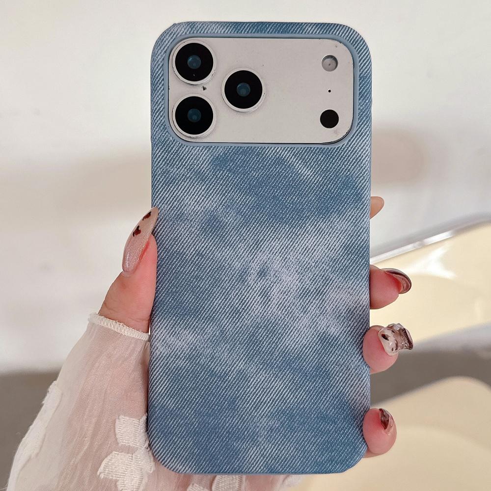 

Розкішний Ретро Джинсовий Тай-Дай Тканинний Чохол Для iPhone 17 Air 16 15 14 Plus 13 12 11 Pro Max 17Pro Безрамковий Ударостійкий Твердий Чохол iPhone17 Pro синій