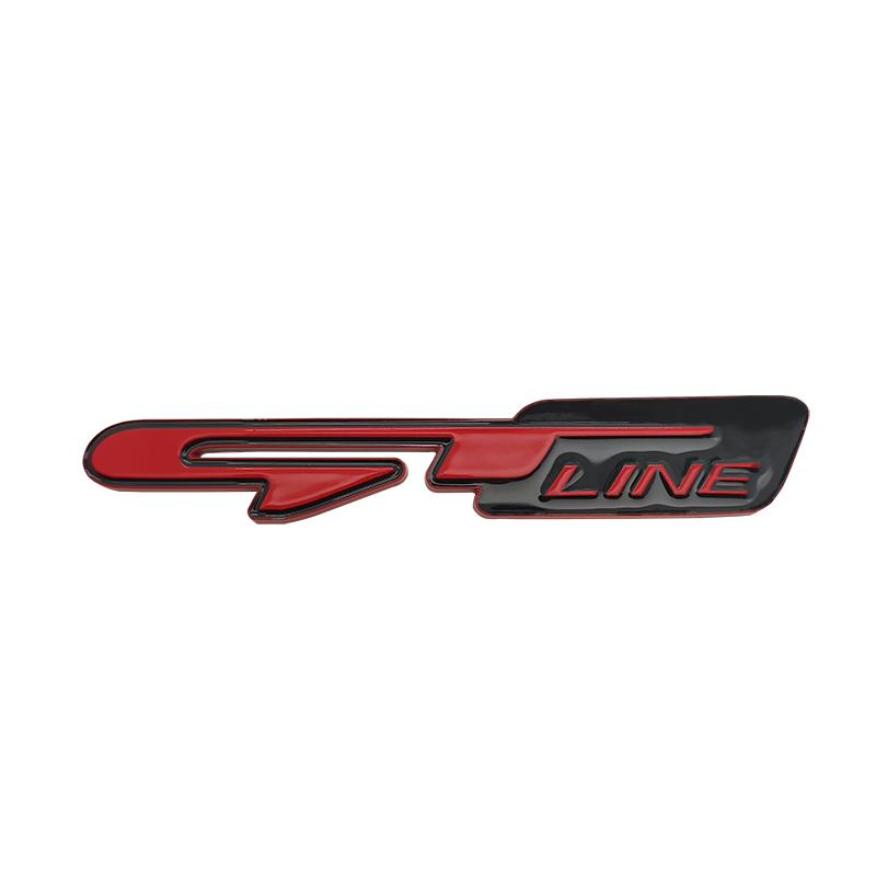 3D Metal Car Tuning Atuo Emblem Sticker GT Line Decals For Kia Forte Ceed For Hyundai i30 solaris tucson For Peugeot 206 308 208