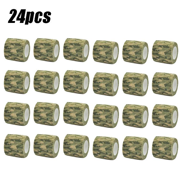 1/24/48Pcs grassland Camouflage Elastic Wrap Tape Self Adhesive Sports Protector Ankle Knee Finger Arm Bandage