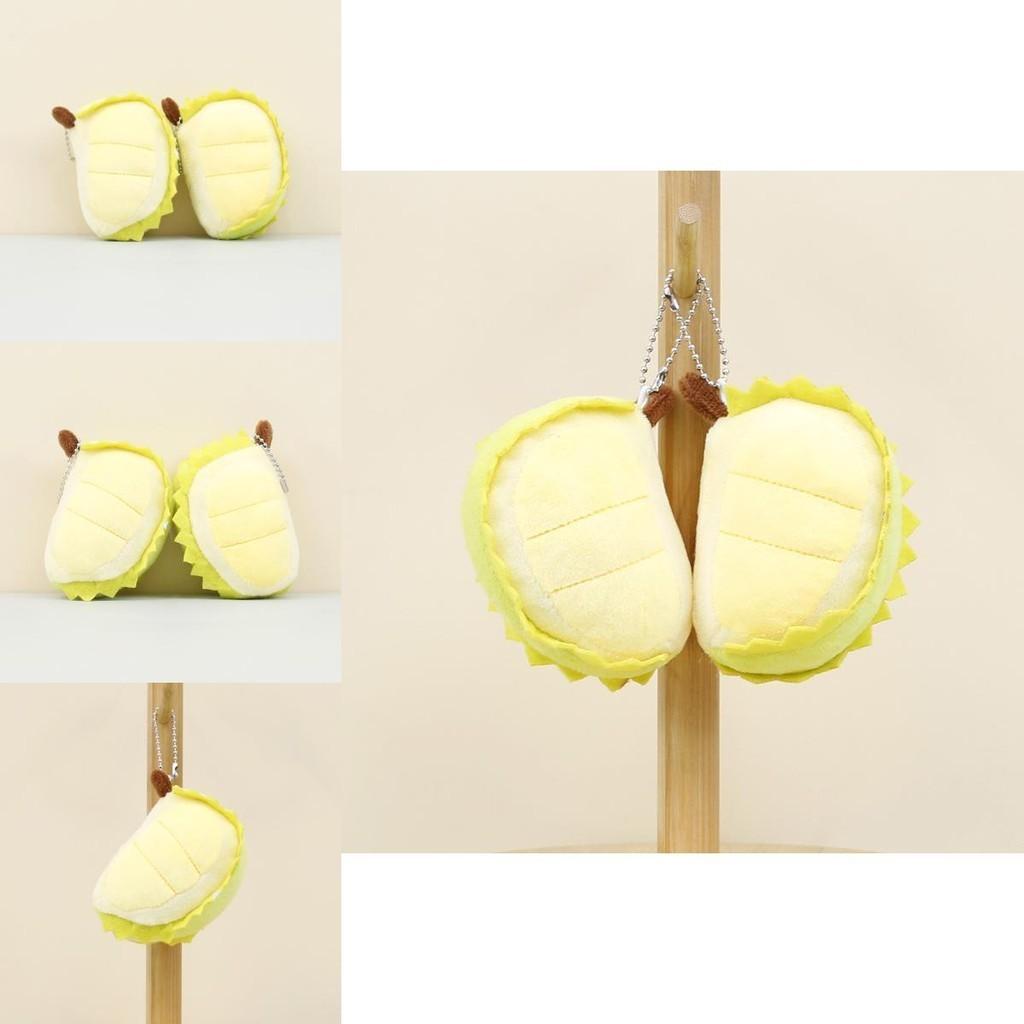 Adorable Durian Plush Toy Keychain Cute Stuffed Fruit Doll Bag Charm 10cm Tall