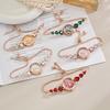 Fashion Elegant Heart Rhinestone Bracelet Strap Women Watches Fashion Ladies Quartz Watch Niche Design Metal Chain Wristwatches
