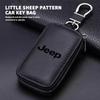 Leather Key Case Car Styling Zipper Key Bag Waist Hanging Key Bag For Grand Cherokee Patriot Renegade Compass Wrangler