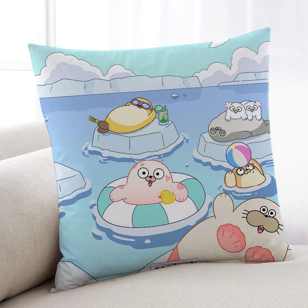 S-Sealook Cute Cartoon Cushion Cover Home Bedding Sofa Living Room Pillowcase Simple Soft Skin Cushion Cover Party Gift