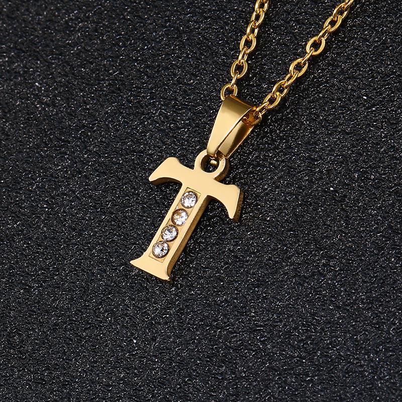 26-Letter Korean Style English Alphabet Pendant Necklace for Women and Besties