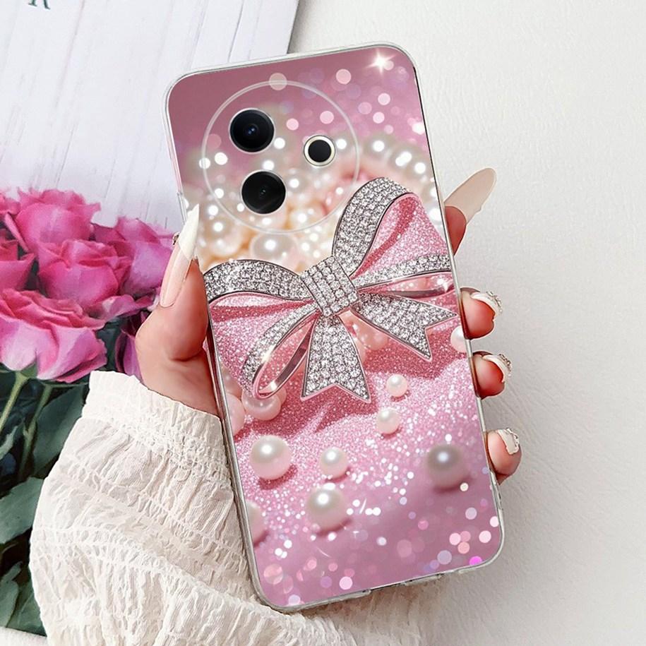 Hülle Für Vivo Y39 Y300i 5G Cover V2436 V2444A Neue Mode Blume Schmetterling Weiches Silikon Klare Hülle Für VivoY39 VivoY300i Funda