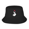 Custom Unisex Korean Finger Heart Love Bucket Hat Beach Sun Summer Fishing Hat