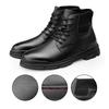 Men Ankle Boots High Quality Winter Boots Men Genuine Leather Casual Shoes Vintage Male Comfortable Shoe Warm Snow Sock Boot Man