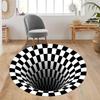 3D Vortex Rug Illusion Rug Optical Illusion Round Carpet Popular Rug Home Decor Living Room Rugs Cool Mat Housewarming Gift