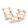 Stall Counter Solid Wood Ladder Jewelry Display Stand Ring Cardboard Ring Doll Storage Shelf Display Shelf