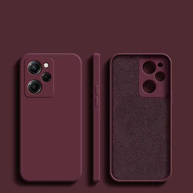 Puzdro Poco X5 Pro Štvorcové Tekutý Silikón Ochrana Objektívu Fotoaparátu Mäkký Kryt Pre Xiaomi Poco X5Pro Puzdrá na Telefón