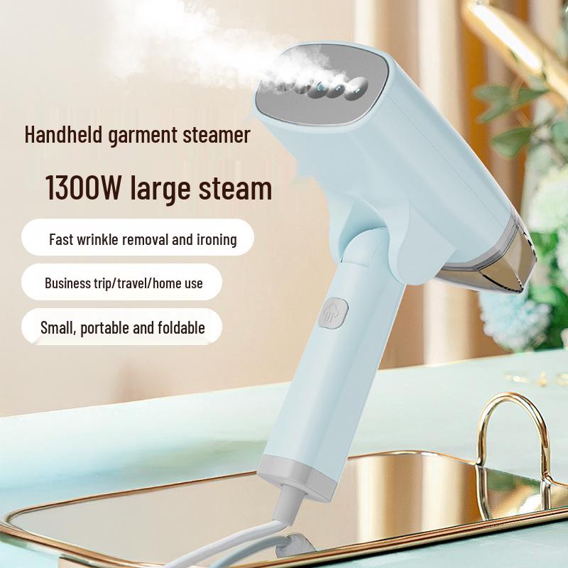 Portable Handheld Garment Steamer - Quick Heat, Foldable Iron for Home & Dorm Use