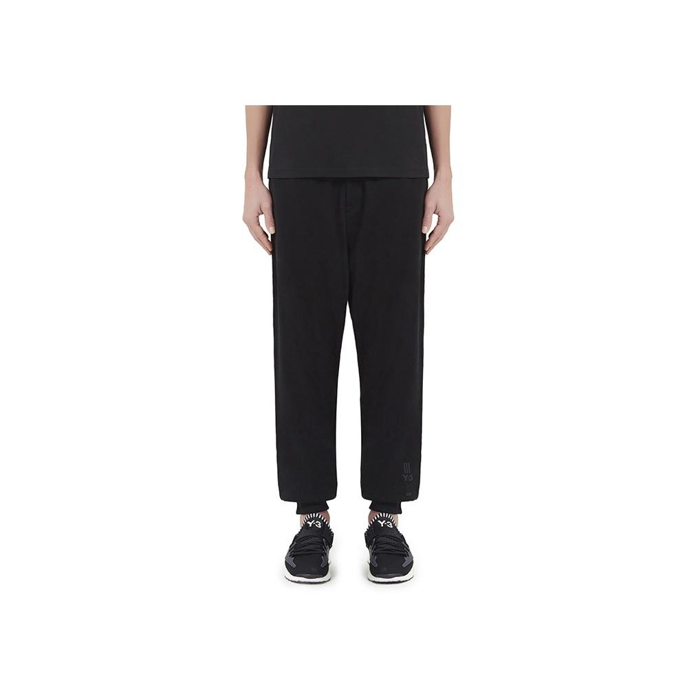 Y-3 Solid Color Casual Drawstring Pants Men Bottoms Black DY7190