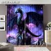 2Pcs Dragon Purple Nebula Curtains Mysterious Outer Space Suitable For Living Room Dining Room Bedroom Bathroom Office A