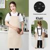 Waterproof Oil-proof Apron for Milk Tea & Flower Shops, Custom Logo, Unisex Catering Workwear.
