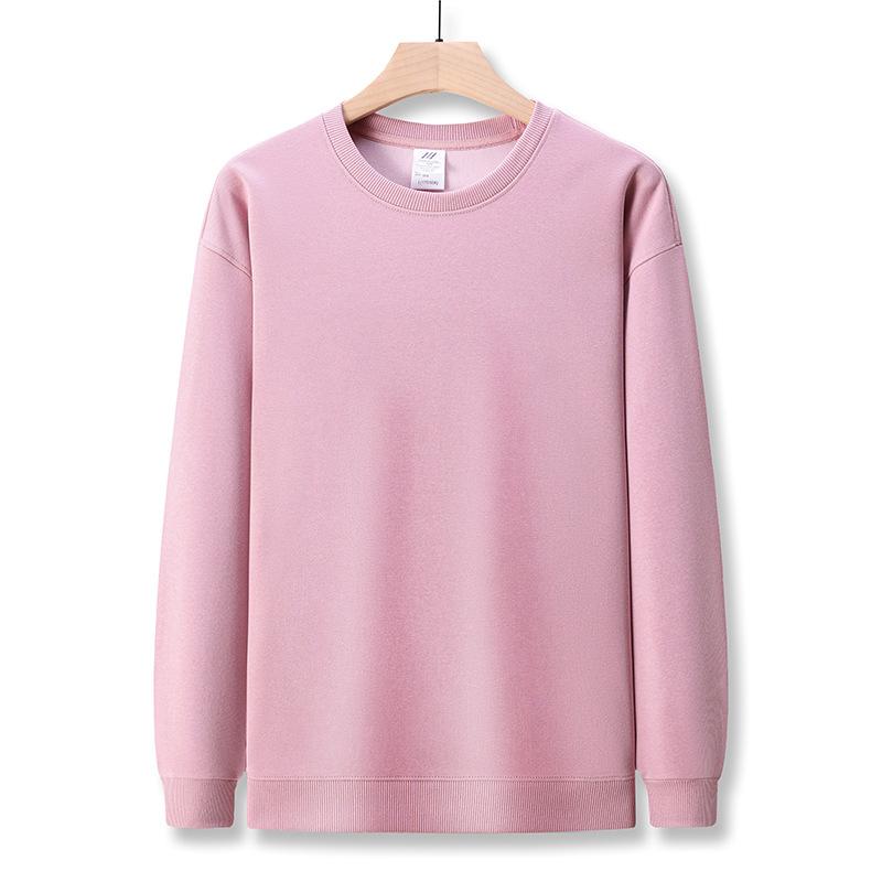 

Уличная одежда унисекс, толстовки, осенне-весенний пуловер с круглым вырезом, двусторонняя хлопковая верхняя одежда с длинными рукавами M розовый