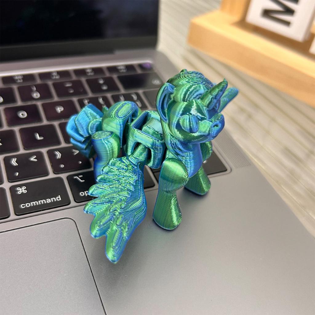 3D-gedrucktes Modell mit Gnus, flexible Figur, bewegliches Tier mit Gelenken, Wohndekor, lustiges Spielzeug für Menschen mit Autismus/ADHS, Urlaubsgeschenk, Spielzeug