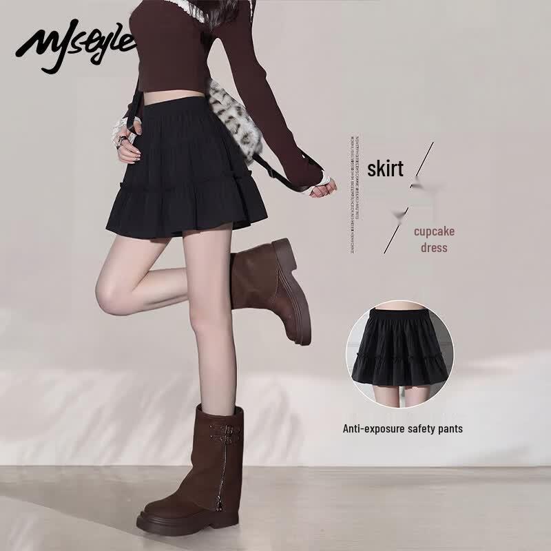 MJ STYLE Women s A-Line Tiered Skirt L