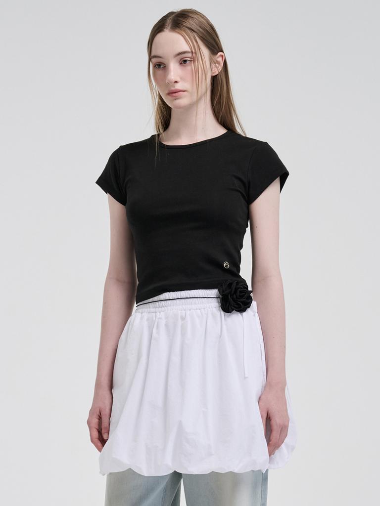 ETMON Cap Sleeve T-Shirt, Black