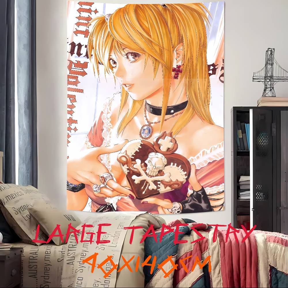 Cool Fashion Pretty Girl Misa Amane Tapestry Decoration Bedroom Dormitory Background Cloth Home Party Living Room Club Tapestry