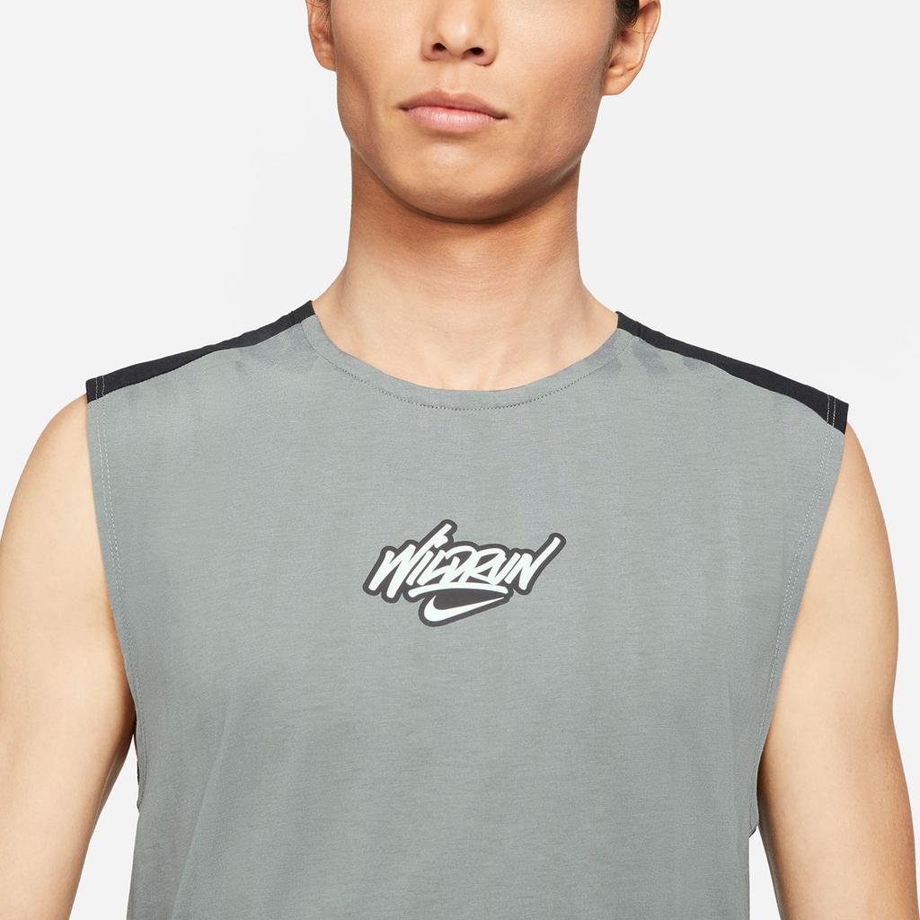 Nike Tank Tops Men's Gray Crew Neck Moderate Straight Fit DA1172-084